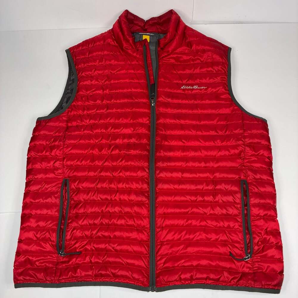 Eddie Bauer Travex 700 Down Fill Red Puffer Vest Size Xl Mens